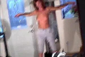 maria shadoes redhead milf petite housewife bts gym workout photoshoot