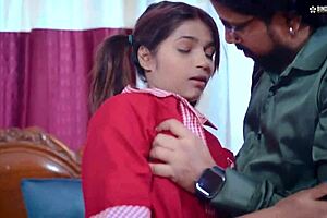 בנות הודיות בוגרות צורחות מאנאלי פרוע עם המורה אודיו הינדי