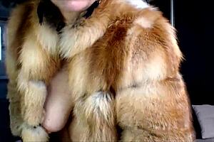 Mature Webcam Whore Aimee Hot Milf Flashes in Fur Coat Show