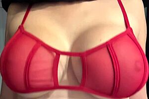 hey artemisia love show off those juicy italian tits in red bra closeup