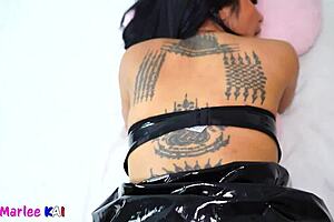 Watch this sexy Asian slut take interracial doggystyle creampie pounding?