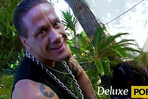 Magnificent brunette French babe gets her shaved pussy boned hard