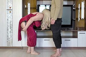 stepmom's big ass tempts stepson who rams dick straight into anal!