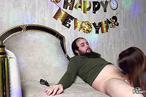 Petite milf deepthroats my monster cock and swallows cum!