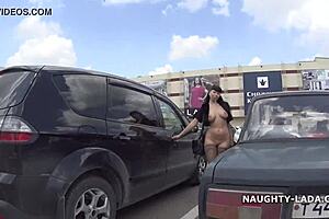 wanna see her flash stockings upskirt in public? 😏