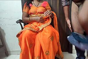 stepmom in hindi xxx gets licked doggystyle 😍 creampie action!!