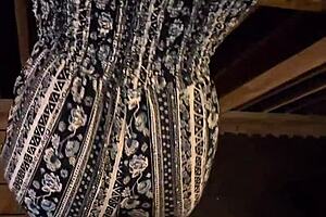 Petite redhead wife grinds horny ass teasing pov outdoors public 😏🍑