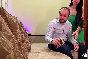 Horny STEPMOM DRAINS BIG BALLS with PETITE HANDJOB at New Year's PARTY