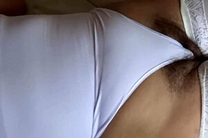 uhh i love my hairy pussy peeking from panties making cocks throb hard