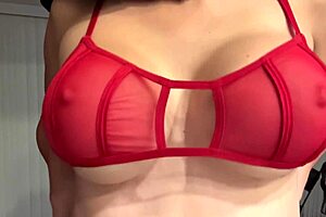 hey artemisia love show off those juicy italian tits in red bra closeup