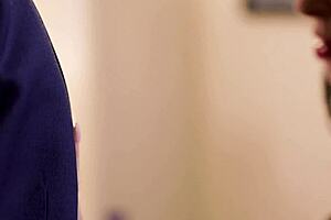 sly milf housewife surprises horny hubby with blindfolded hooker blowjob 😈🔥