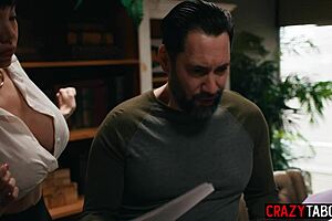 school principal milf huge tits fucked rough by little puck at office cunilingus