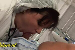 Horny BBW Nurse Fucked Doggy In Hospital Ass Before Creampie Blast!