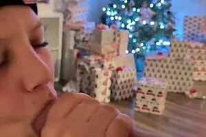 Huge Tits Milf Anal Buttplug Blowjob Christmas