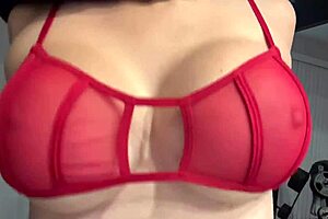 hey artemisia love show off those juicy italian tits in red bra closeup