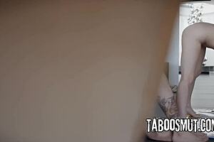 blonde stepmom and stepdaughter pounded in rough foursome fun