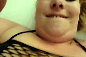 curvy slut wife with big tits records intense fat blonde fucking