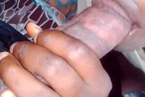 Nervous first-time interviewee gives sensual big cock oral and pussy tease