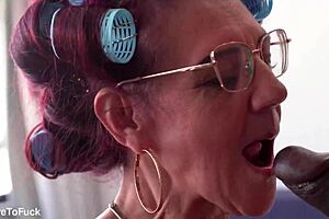 Mature fat ass gets brutally stretched and gaped by massive BBC close-up