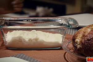 BON APPÉTIT! Juliett Russo Serves CUM GLAZED Nasty Chicken to Stepson Jimmy