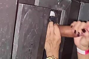 curious milf sneaks to swingers gloryhole craving stranger cocks in secret