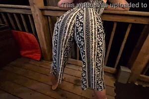 Petite redhead wife grinds horny ass teasing pov outdoors public 😏🍑