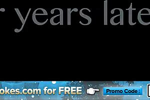 blonde stepmom's huge tits bounce sucking cock for graduation