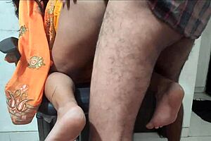 stepmom in hindi xxx gets licked doggystyle 😍 creampie action!!