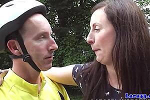 mature english milf's arse slammed hard by pickup guy in stockings and heels