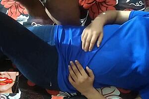 step dad pounds indian stepdaughter's pussy in hindi dirty talk creampie mess