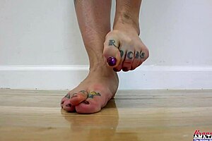 Inked Brunette Kali Ryder's Deep Rimjob and Blowjob on Hard Cock with Swallow