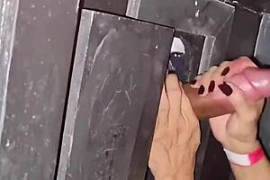 curious milf sneaks to swingers gloryhole craving stranger cocks in secret