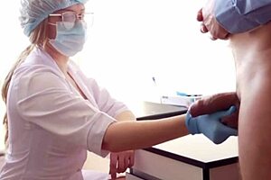 Nurse bitches big tits anal massage jerk cocks to cum hard