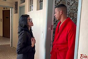 neighbor fucks me hard in ass during shower cums before wife arrives