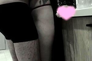 Gonna bang my girl hard right on this kitchen counter, babe.