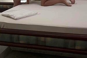 hotwife skips gym for lover's motel creampie while cuck hubby films her moaning!