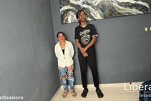 petite latina cutie sucks big black cock deepthroat in her first homemade interview with monster bbc