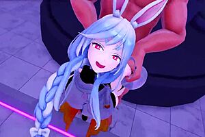 pekomama bunny breeding fills her up good