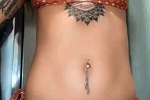 Skylarbonez Oils Shaved Pussy in Louis Vuitton Bikini