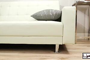 shaundam blasts cum on red august's plump pawg pussy lips!