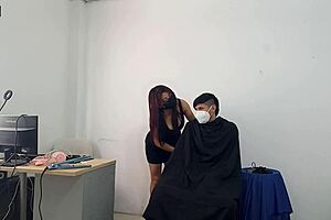 stylist seduces shy young guy hes nervous first time