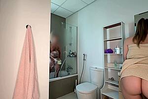 stepmom walks naked that ass makes stepson lose control