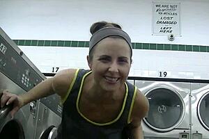 amateur wife sucks big black cock at college laundromat pt1 sheer voyeur