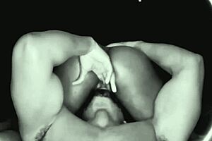 Specific African amateur mature sucks monster black cock into pussy