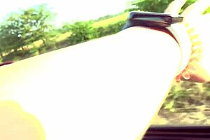 Ever Jerk Off to Curvy Milf's Tits and Pussy in Public Car?