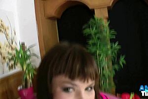 Anal Gaping Nympho Iva Zan Spreads Big Pussy Lips Wide in Lingerie Cowgirl Slut Ride