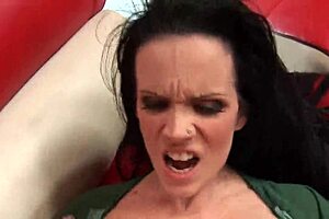 Busty milf grabs cock for wild ride and explosive cumshot facial!