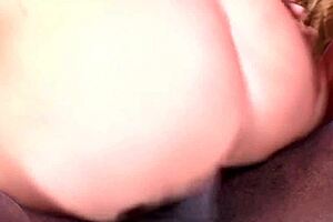 Blonde Teen Gags On Monster Black Cock Before Anal