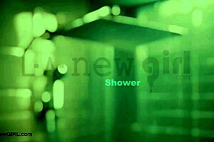 bold brunette milf queen strips down for steamy shower tease interview