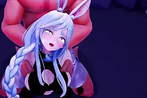 pekomama bunny breeding fills her up good